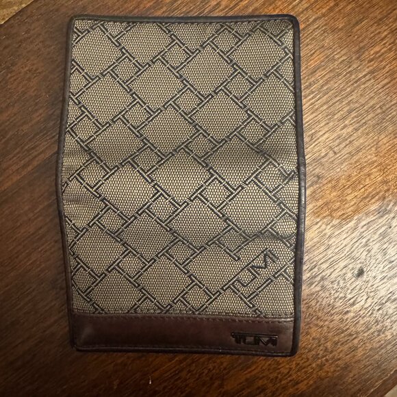 Tumi Ticon Double Billfold Dark Brown Cappuccino Wallet Gusseted Card Case - Picture 6 of 10